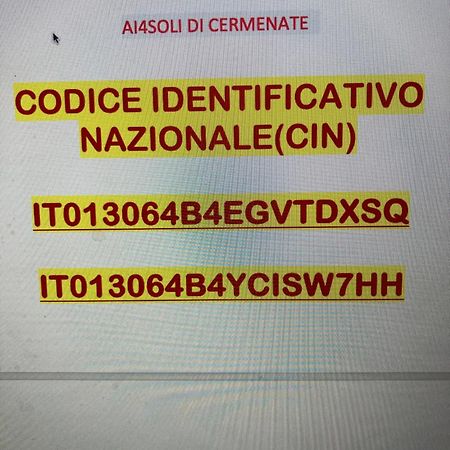 "Ai 4 Soli" Cermenate Buitenkant foto